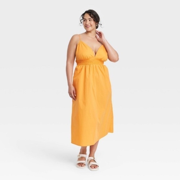 a new day Dresses & Skirts - A new day sleeveless back cutout orange sundress size 3x